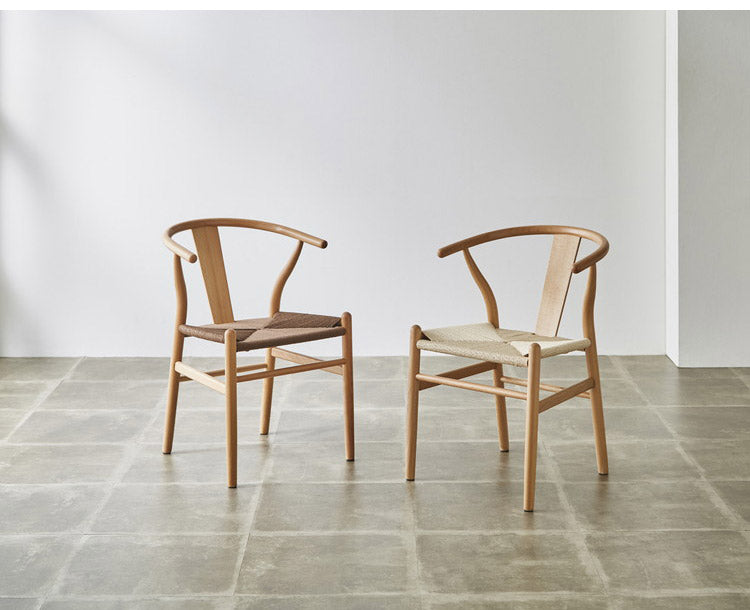 ダイニング チェア 木製 ウッド ダイニングチェア デスクチェア ペーパーコードチェア リプロダクト 北欧 おしゃれ オーク材 天然木 ペーパーコード ブラック ブラウン ナチュラル グレージュ ブラウン座面 チェアー ウッドチェア(代引不可)