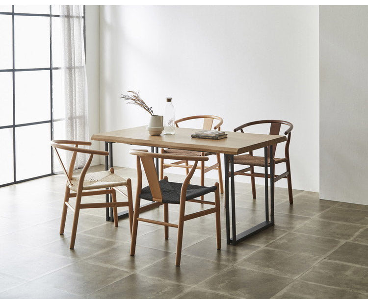 ダイニング チェア 木製 ウッド ダイニングチェア デスクチェア ペーパーコードチェア リプロダクト 北欧 おしゃれ オーク材 天然木 ペーパーコード ブラック ブラウン ナチュラル グレージュ ブラウン座面 チェアー ウッドチェア(代引不可)