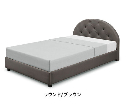 ベッドフレーム 単品 SD セミダブル ラウンドタイプ スクエアタイプ おしゃれ 北欧 ファブリック レザー 高級感 シンプル 一人暮らし 新生活(代引不可)