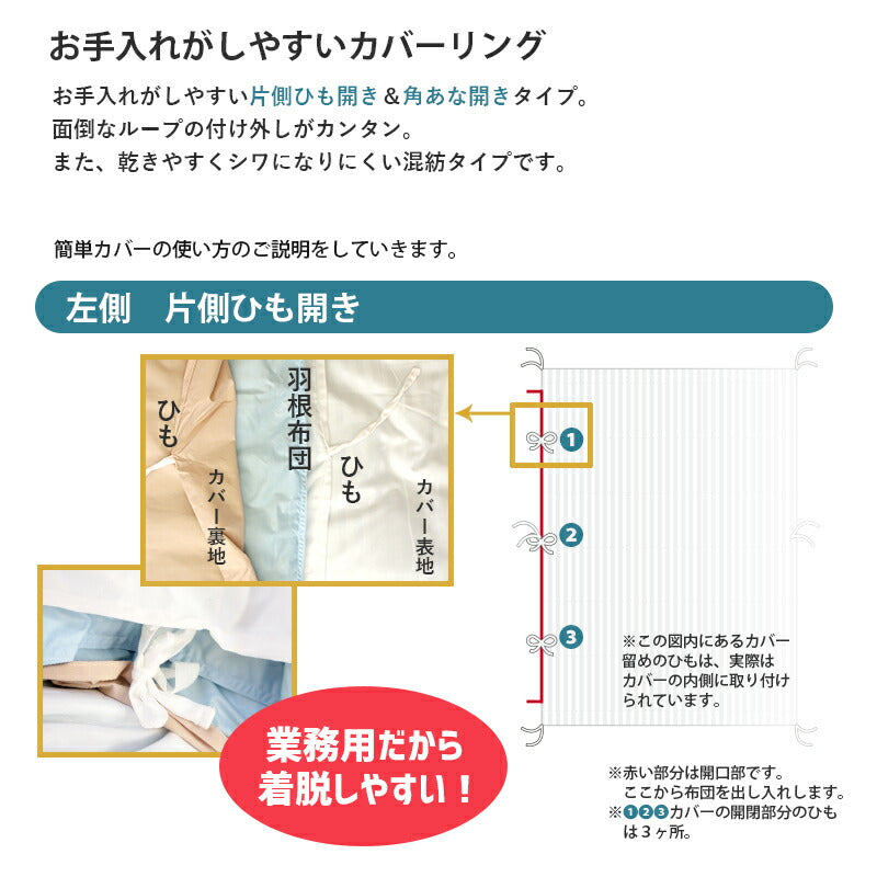 ホテルスタイル 羽根ふとん 6点セット シングル ベッドタイプ ベッド用 布団セット 羽毛 おもてなし ふとん 掛け布団 掛布団 布団