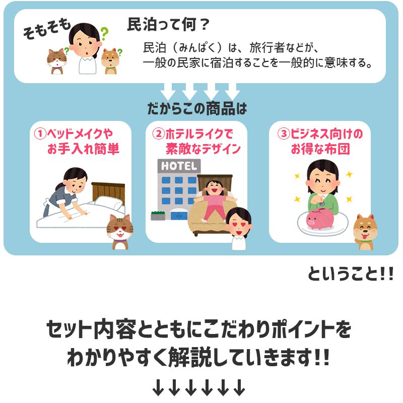 ホテルスタイル 羽根ふとん 6点セット シングル ベッドタイプ ベッド用 布団セット 羽毛 おもてなし ふとん 掛け布団 掛布団 布団