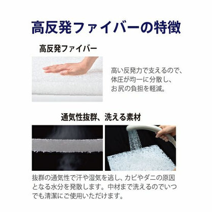 ゼログラビティ ハイブリットクッション 5.0 お尻が楽 ライズ RISE 健康睡眠 高反発 ハイブリット構造 高反発ファイバー 硬質ウレタン シートクッション ウレタン クッション
