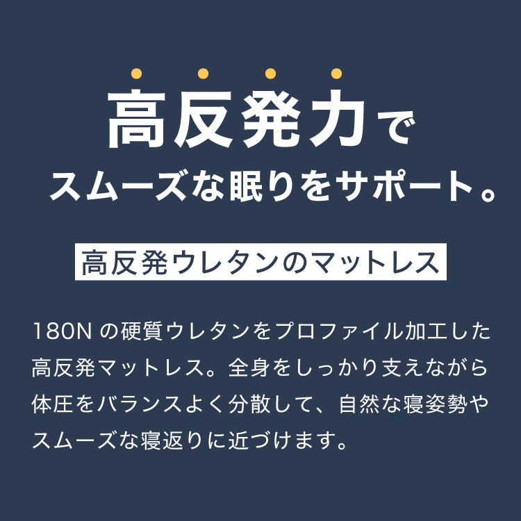RISE 高反発マットレス 厚さ6cm 180N ダブル ライズ東京 ゼログラビティ 硬質ウレタン 3つ折り マットレス ベッドマットレス トッパー 体圧分散 寝返り ヘたりにくい 高反発