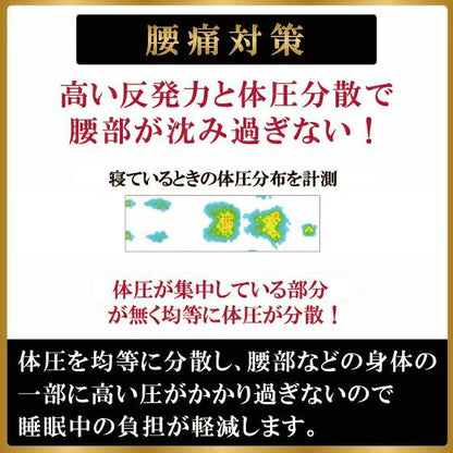 ハードタイプ スリープマジック ゼログラビティ6.0 セミダブル ライズ RISE マットレス兼用敷布団 寝心地固め 健康睡眠 マットレス 敷布団 ベッドマットレス トッパー 体圧分散