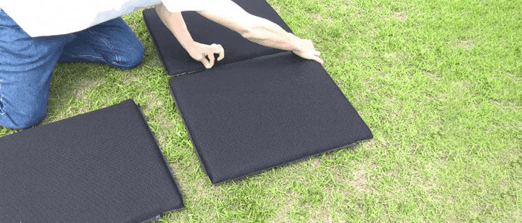 洗える マットレス 敷布団 リンクマットパズル 4枚組 日本製 アウトドア 車中泊 ごろ寝マット 座布団 クッション キャンプ トラック運転手 旅行 ファインエアーエアーマットンシリーズ 国産 オーシン