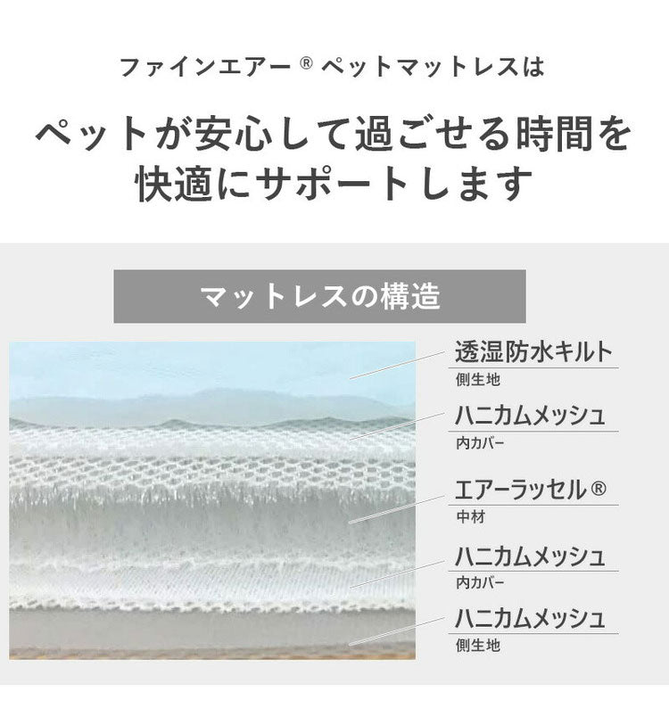 ペットケア マット Sサイズ 35×50×4cm オーシン 犬用 猫用 体圧分散 犬 介護 マット ベッド 床ずれ 日本製 洗える ペット用 ペットマット ファインエアー 起き上がり マットレス 敷布団 洗える 防水