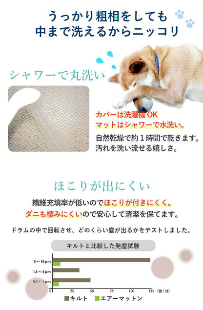 ペットケア マット Mサイズ 50×70×4cm オーシン 犬用 猫用 床ずれ 体圧分散 犬 介護 ベッド ペットマット 床ずれ 日本製 洗える ペット用 ファインエアー 起き上がり マットレス 敷布団 洗える 防水