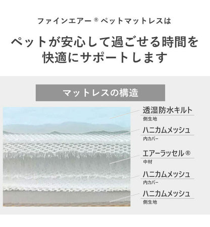 ペットケア マット Mサイズ 50×70×4cm オーシン 犬用 猫用 床ずれ 体圧分散 犬 介護 ベッド ペットマット 床ずれ 日本製 洗える ペット用 ファインエアー 起き上がり マットレス 敷布団 洗える 防水