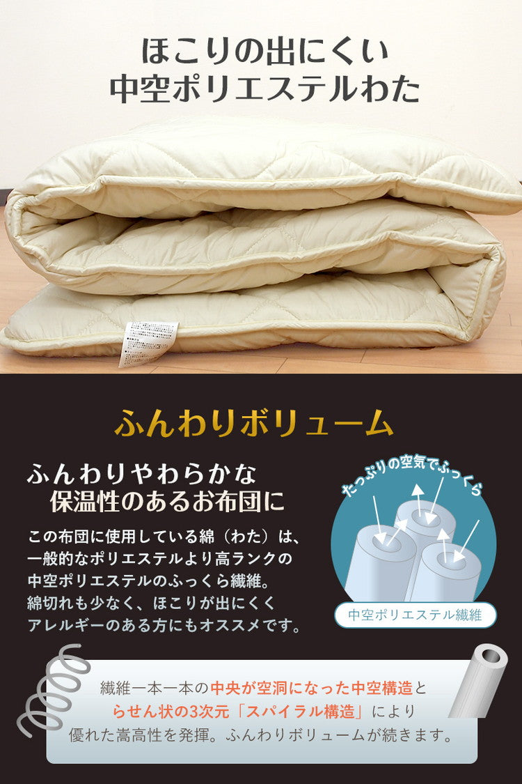 小さめ 3層敷布団 テイジン SS 80×200cm 日本製 こだわり セミシングルショート 抗菌防臭 防ダニ ロフトベッド ジュニア布団 敷布団 固綿 ボリューム 洗える 軽量 二段ベッド 子供用 三つ折り