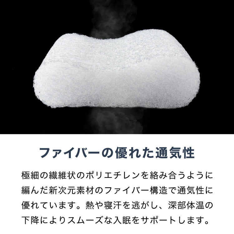 RISE 枕 ファイバーリラックスピロー ライズ東京 ゼログラビティ 頸椎安定 高さ調整シート 高め 低め 洗える ムレにくい 清潔快適 通気性 反発力 弾力性 高さ調節 マクラ まくら 硬め