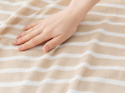 やわらかコットンニット ブランケット リバーシブル シングル 140×190cm 天笠ニット調 シンカーパイル サマーケット ケット ブランケット 掛け布団 毛布 洗濯 洗える 洗濯機 吸湿性