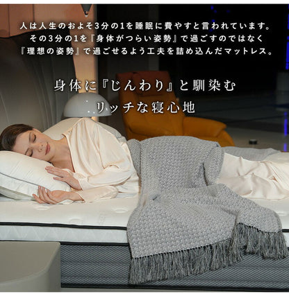 ダブルレイヤー ポケットコイルマットレス 極厚27cm シングル 2層構造 高密度コイル 圧縮梱包 3Dメッシュ ベッドマットレス ダブルレイヤー 通気性 ベッドマット 寝具 高密度 コイルマットレス