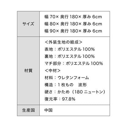 小さめ 高反発マットレス RISE 幅70 80 90 ライズ東京 厚さ6cm セミシングル SS 硬質ウレタン 3つ折り マットレス 高反発 硬め 硬い ベッドマットレス トッパー 体圧分散 寝返り ヘたりにくい 敷布団