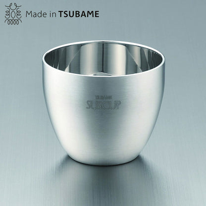 18-8ステンレス二重構造ヘアライン仕上 さくらぐい呑み(代引不可)
