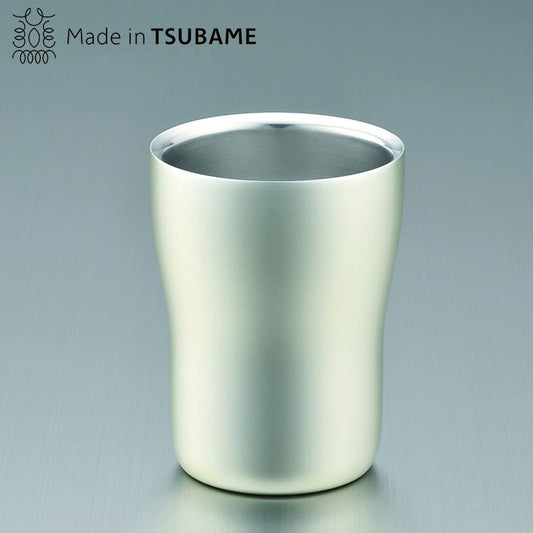 18-8ステンレス二重構造 エレガンス タンブラー シャンパンシルバー(代引不可)