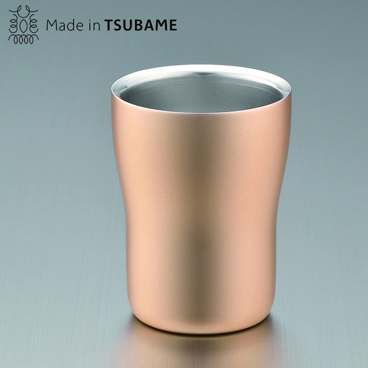 18-8ステンレス二重構造 エレガンス タンブラー シャンパンゴールド(代引不可)