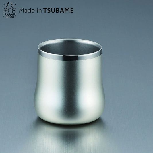 18-8ステンレス二重構造 エレガンス DXフリーカップ230ml シャンパンシルバー(代引不可)