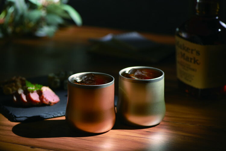 18-8ステンレス二重構造 エレガンス DXフリーカップペア(SS/SG)(代引不可)