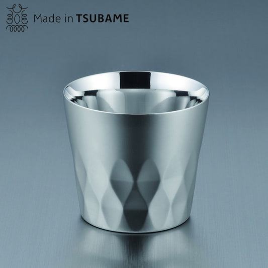 アーガイル柄 18-8ステンレス二重構造 オールドファッションタンブラー(代引不可)