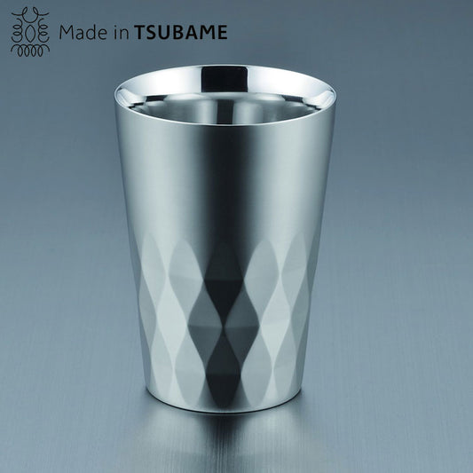 アーガイル柄 18-8ステンレス二重構造 タンブラーS(代引不可)