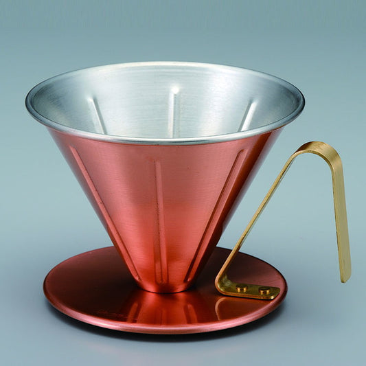 銅のコーヒードリッパー(大)リブ(代引不可)