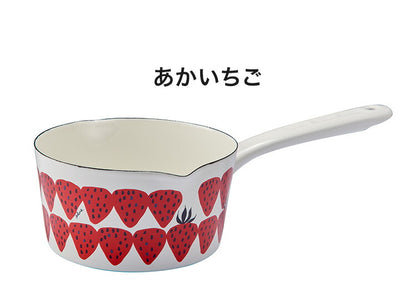 プルーン ホーローミルクパン 15cm RD カラフルキャット 猫 キュート プチホーロー食器 ミミ ココ 日本製(代引不可)