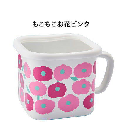 Plune. ホーローマルチスクエアポット RD ドット 猫 キュート プチホーロー食器 ミミ ココ モモ 丸い 日本製(代引不可)