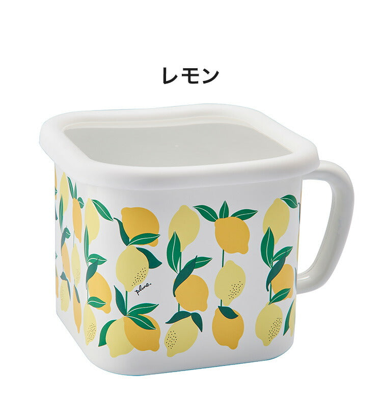 Plune. ホーローマルチスクエアポット RD ドット 猫 キュート プチホーロー食器 ミミ ココ モモ 丸い 日本製(代引不可)