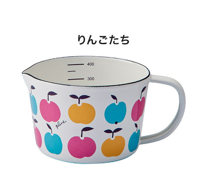 プルーン ホーローメジャーカップ S レモン 猫 キュート プチホーロー食器 ミミ ココ モモ 丸い チャーミング(代引不可)