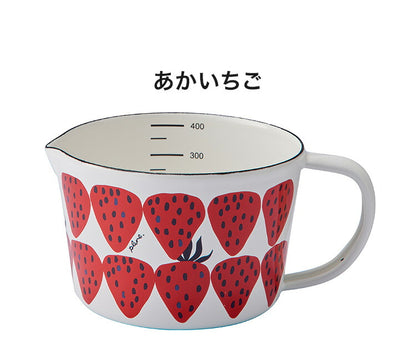 プルーン ホーローメジャーカップ S レモン 猫 キュート プチホーロー食器 ミミ ココ モモ 丸い チャーミング(代引不可)