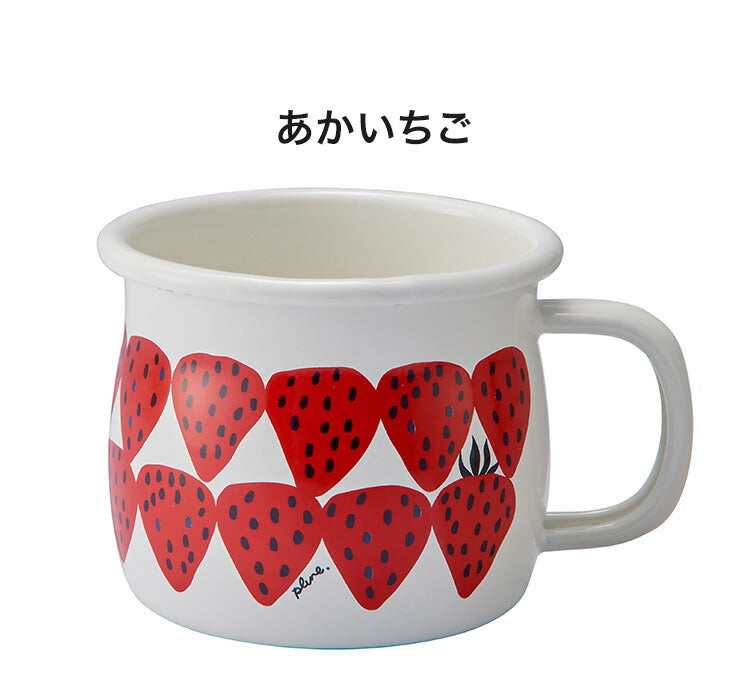 プルーン ホーローマグカップ 7cm レモン 猫 キュート プチホーロー食器 ミミ ココ モモ 丸い チャーミング(代引不可)