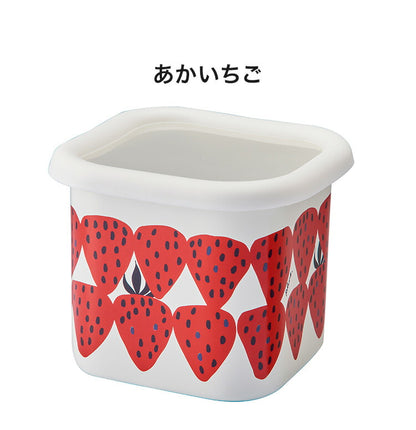 プルーン ホーローキューブストッカーS レモン 猫 キュート プチホーロー食器 ミミ ココ モモ 丸い 日本製(代引不可)