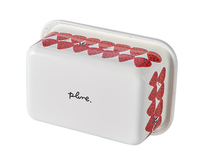 プルーン ホーローレクタングルストッカーM レモン 猫 キュート プチホーロー食器 ミミ ココ モモ 日本製(代引不可)