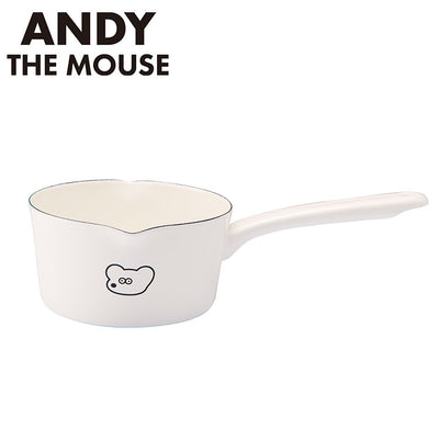 「ねずみのANDY」ホーローミルクパン15cm キャラクター キッチン用品 かわいい(代引不可)