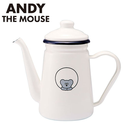 「ねずみのANDY」ホーローカフェポット キャラクター キッチン用品 かわいい(代引不可)