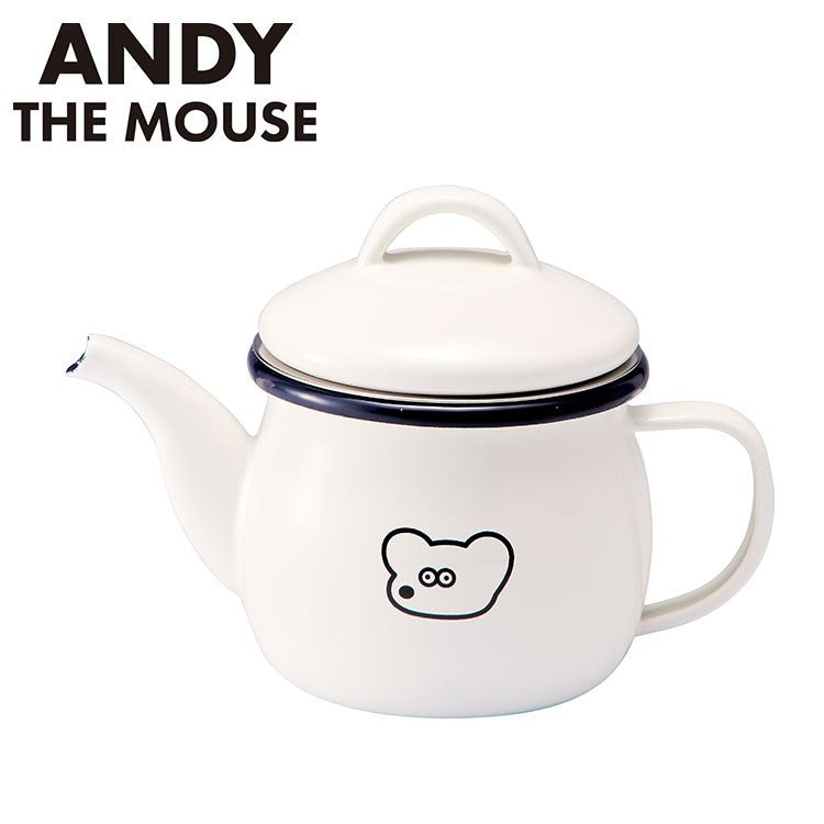 「ねずみのANDY」ホーローティーポット キャラクター キッチン用品 かわいい(代引不可)