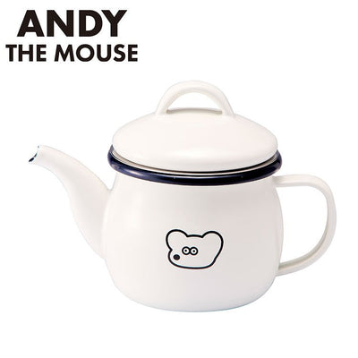 「ねずみのANDY」ホーローティーポット キャラクター キッチン用品 かわいい(代引不可)