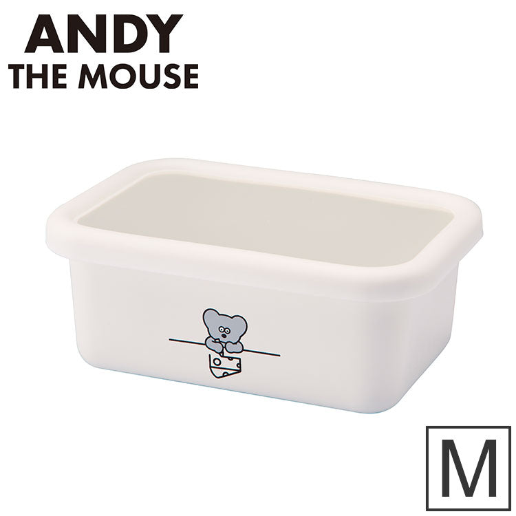 「ねずみのANDY」ホーローレクタングルストッカー・M キャラクター キッチン用品 かわいい(代引不可)