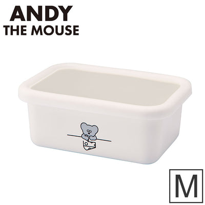 「ねずみのANDY」ホーローレクタングルストッカー・M キャラクター キッチン用品 かわいい(代引不可)