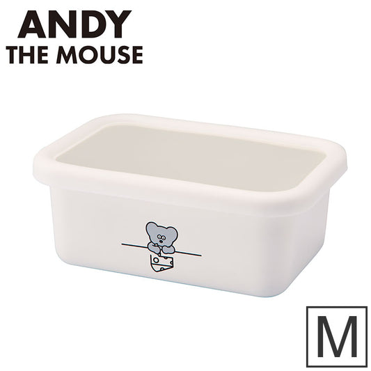 「ねずみのANDY」ホーローレクタングルストッカー・M キャラクター キッチン用品 かわいい(代引不可)