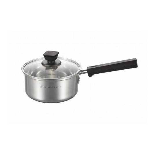 ヒロショウ HIROSHO ナチュラルベーシック ステンレス片手鍋 16cm(代引不可)