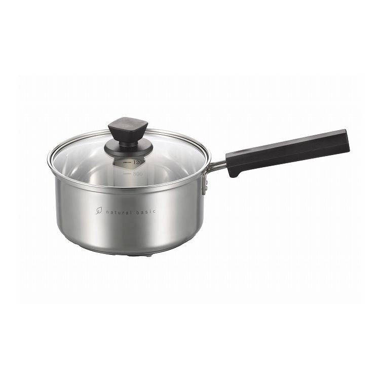 ヒロショウ HIROSHO ナチュラルベーシック ステンレス片手鍋 18cm(代引不可)