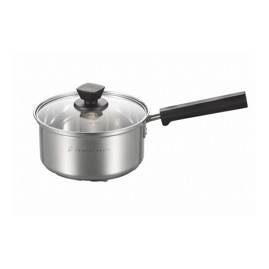 ヒロショウ HIROSHO ナチュラルベーシック ステンレス片手鍋 18cm(代引不可)