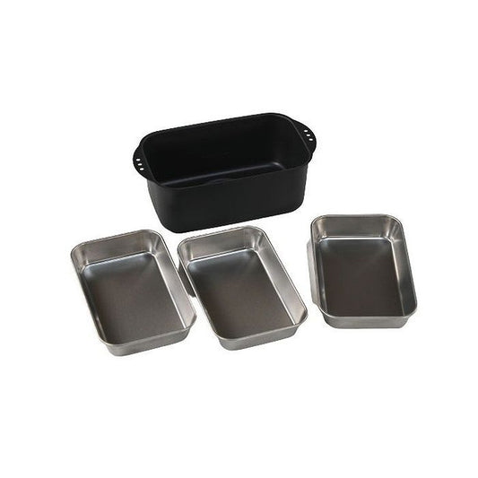 天ぷら鍋 ミニ天ぷら 角型 ミニ揚げ物鍋 スクエア ステンレスバット3枚セット IH対応[ガス火もOK] 揚げ鍋 揚げ物 天ぷら お弁当用 ミニ 少量 小型 小さめ 小さい 1人用 2人用 鉄 鉄製(代引不可)