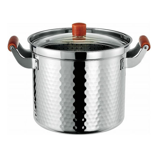 パスタ鍋 22cm 鍋 IH対応 ガス火OK パスタポット パスタパン 満水容量 6.7リットル ステンレス製 ぱすた&めんぽっと 22cm なべ ナベ お鍋 化粧箱入り(代引不可)