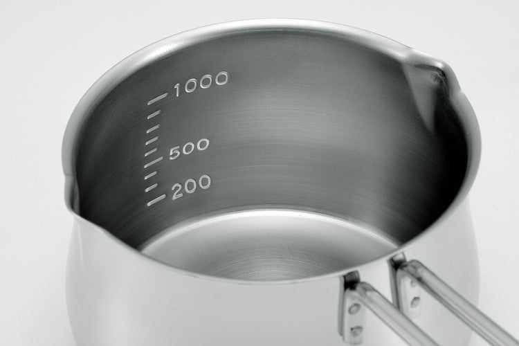 タケコシ (IH非対応) 18-8目盛付ミルクパン 1000ml AML0602(代引不可)