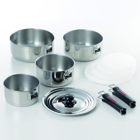 竹井器物製作所 EXC-104 エクセレントシェフ [ハンドル着脱式片手鍋 4点セット(IH対応)(代引不可)