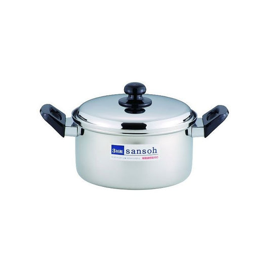 JUNO(ジュノー)3層鋼深型両手鍋22cm(代引不可)