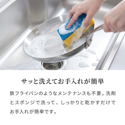 日本製 燕三条 ステンレス3層フライパン 22cm IH対応 ガス火OK アルミクラッド 三層鋼 フライパン フッ素不使用 SUS304 ステンレス製 フライパン シモリュウ プロシード ギフト
