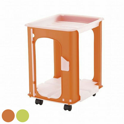 からふるしんぶん楽っく プラス1 便利なトレー付き(新聞 新聞紙 雑誌 ストッカー 収納 ラック キャスター付き ハサミ小物入れ付き ひも通し棒付き 新聞ラック 新聞ストッカー)(代引不可)